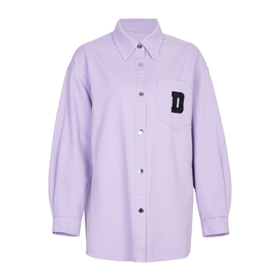 婉甸2025郁金香紫丹宁长袖衬衫百搭男友风A型1241S12SM4