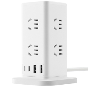 公牛立式插座魔方多口usb充电器正品多功能桌面插排塔型8孔插线板