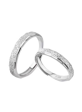 鱼头星星轻奢感小众设计指环S999纯银星河情侣食指戒女生可调节