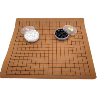 五子棋套装初学儿童款玻璃黑白围棋子成人套装带棋盘益智桌游家用