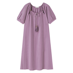 妮狄娅夏季纯棉女简约休闲家居服