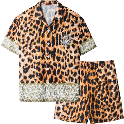 埃森费姆巴洛克豹纹网眼透气睡衣