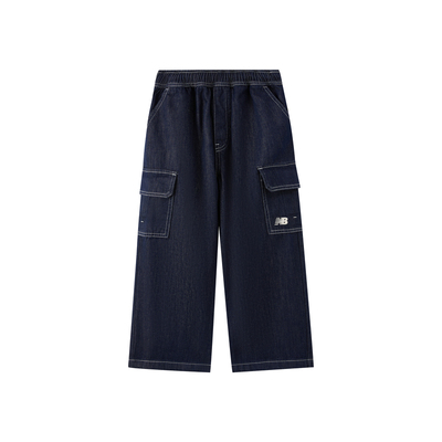 New Balance nb童装儿童男女26年夏季新款宽松牛仔长裤ND7TG26083