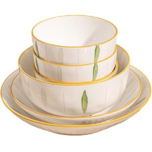 佩尔森陶瓷盘子家用2025新款菜盘汤碗米饭碗碟餐具釉下彩单个饭碗