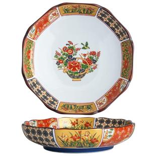 【自营】古伊万里日本进口陶瓷餐具沙拉水果菜盘深盘日式大盘子