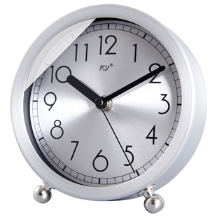 TQJ简约家用座钟金属台式坐钟桌面时尚钟台面卧室床头静音石英表