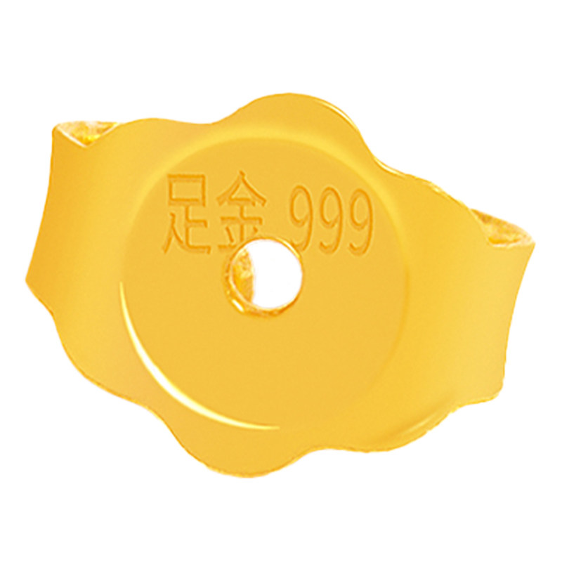 语瑶999足金耳堵后塞新款