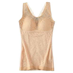 秋冬大码胖mm保暖内衣大罩杯塑身打底背心式聚拢薄款长款美体上衣