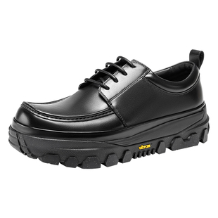 意大利诺贝达男鞋男士商务皮鞋厚底方头青年德比鞋百搭时尚通勤鞋