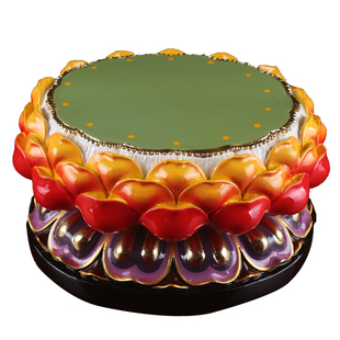 莲花底座树脂椭圆形神像佛像加高底坐佛具用品摆件财神观音莲花座