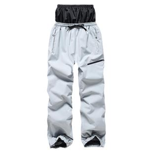 滑雪裤男女款OVER SIZE冬季户外防风防水保暖单板双板护腰滑雪裤