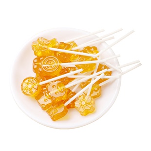 网红金银花柚子糖果棒棒糖奖励学生水果儿童硬糖零食解馋小包装