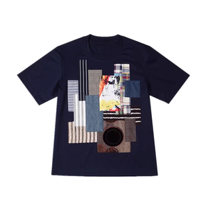 时着TimeChic 十五种拼接超复杂男士时装T恤定制手工街头复古短袖