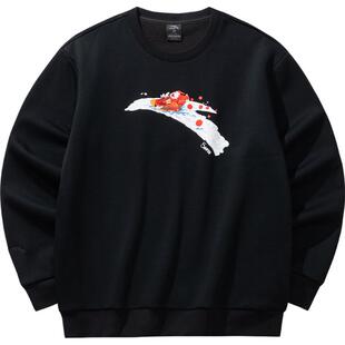 安踏加绒卫衣情侣装春季2026新款圣诞套头衫宽松休闲运动上衣男女