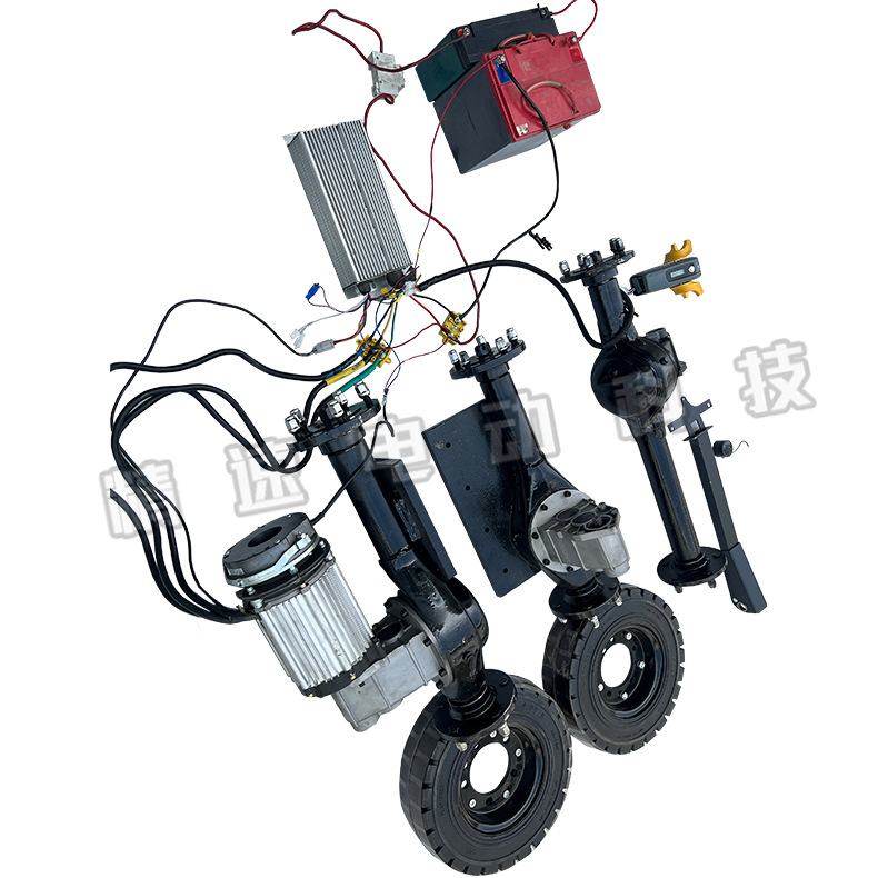 电动推车后桥直流电磁刹车24v抱闸叉车配低速大扭矩液压后桥遥控