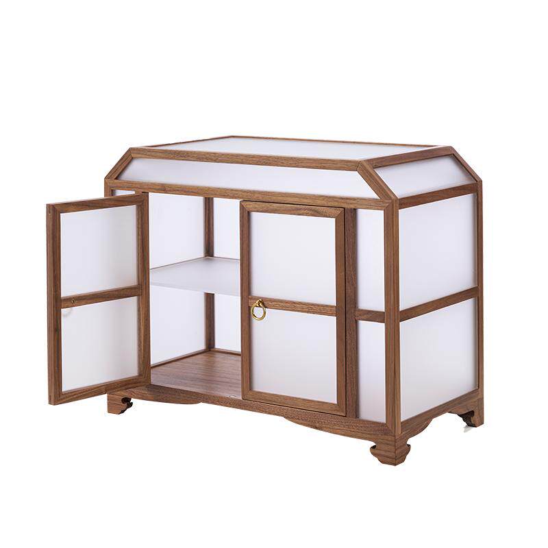 亚元素新中式桌面茶具收纳柜