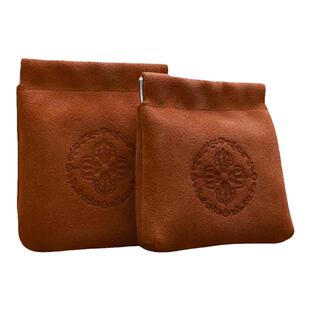 牛皮文玩袋文玩核桃袋盘珠盘玉袋子星月手串收纳包高档首饰保护袋