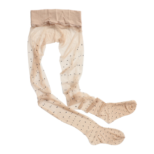 超薄无缝深裆波点黑丝袜女性感512针透明丝滑纯欲风点点连裤袜夏