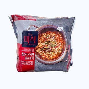 韩国直邮江原道匠人拉面浓汤韩式石锅116g*4包装牛肉味香辣原味