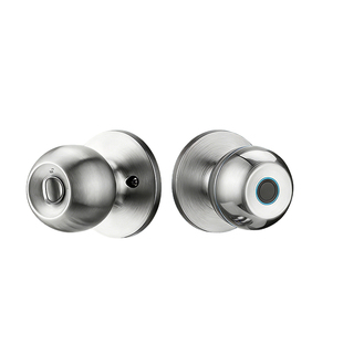 卧室家用门指纹锁办公室酒店木门替换球形蓝牙锁房间室内智能圆锁