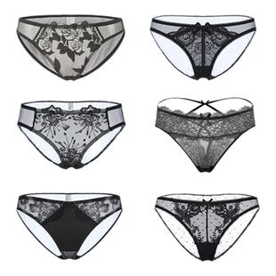59元3条 今夕何夕 性感内裤女2025新款法式蕾丝三角裤情调纯欲风