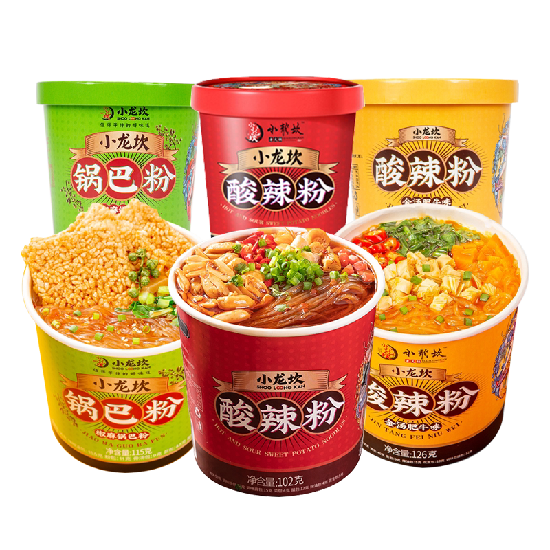 小龙坎酸辣粉麻辣桶装重庆方便速食红薯粉丝官方旗舰店正宗