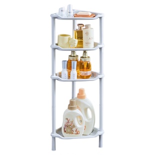 浴室置物架洗漱台小三角架迷你卫生间塑料沥水脸盆收纳水桶架落地