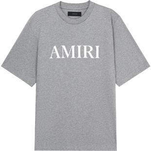 AMIRI 早秋男装 棉质撞色LOGO设计短袖T恤