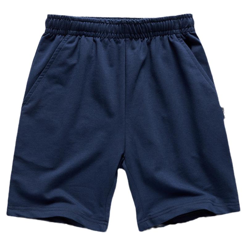 儿童深蓝色短裤夏薄男童运动裤女童灰五分中裤小学生藏青校服裤子