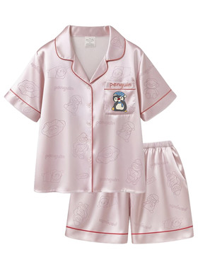 冰丝睡衣女款夏季可爱短袖家居服