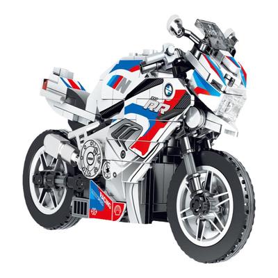 乐玩创客积木仿真摩托车模型赛车