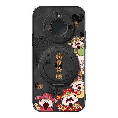 适用华为荣耀X70手机壳x60pro/X50/x40gt/x30/x20/磁吸支架x50i/x40i马年2026SE新款诸事皆顺羊巴皮男女款