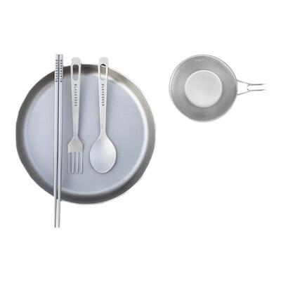 黑鹿钛叉勺盘露营便携