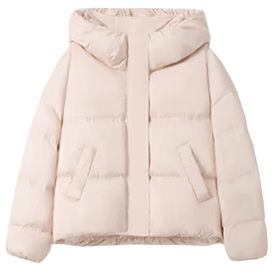 粉色短款羽绒服女冬小个子2025新款女款冬季学生甜美学院风面包服