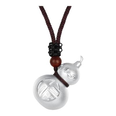 苏州银楼足银福禄项链真空吊坠