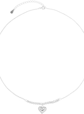 AWE官方纯银925转运珠爱心项链女