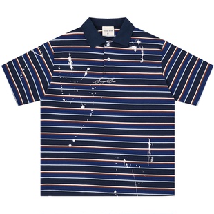 From Mars Splash striped POLO shirt short-sleeved T-shirt
