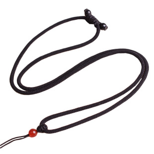 简约包纱红黑挂件绳男女款项链玉绳子翡翠玉佩手工编织吊坠挂绳