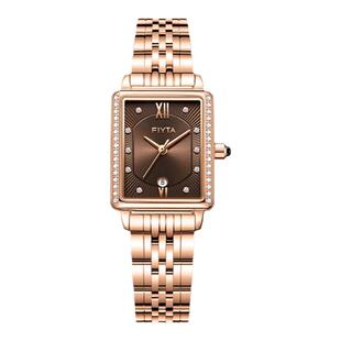 飞亚达手表女礼物女士手表石英表官方正品防水复古方女表L865012