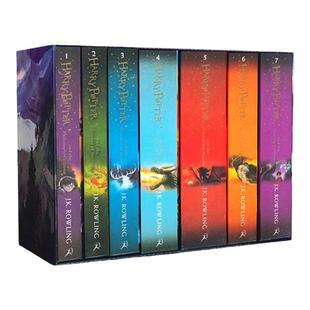 现货 哈利波特英文原版Harry Potter Box Set1-7英国版盒装全套平装书英语正版Harrypotter英文版哈利波特进口科幻小说JKRowling