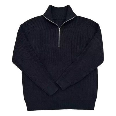 复古重磅半拉链老钱风针织衫