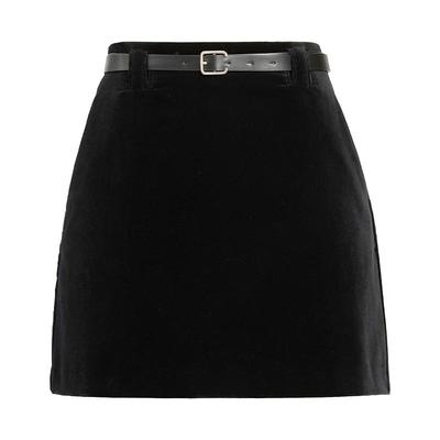 IAmMIX27黑色丝绒短裙女