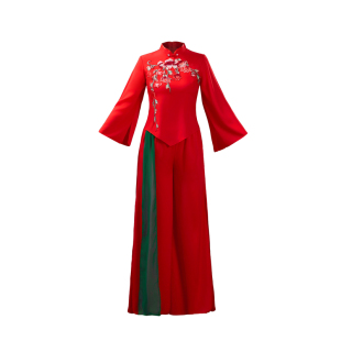 秧歌服新款女套装中老年扇子舞蹈演出服腰鼓队广场舞服装跳舞衣服