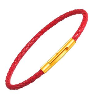 红绳牛皮绳手链适用于黄金转运珠绳可穿珠情侣转运珠男女均可戴