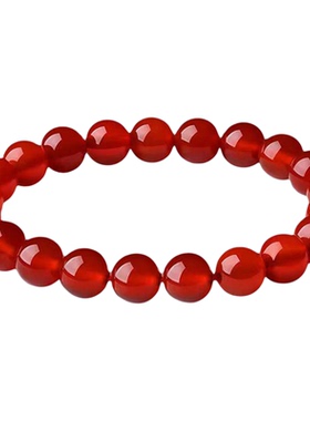 老凤祥红玛瑙手串2025新款高级感串珠手链女生日礼物送女友送老婆