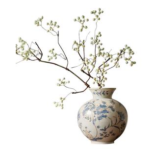 掬涵马桑果仿真花假花摆设干花花束客厅插花侘寂风仿生花艺摆件