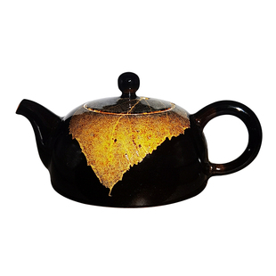 吉州窑木叶盏茶壶主人杯茶杯水杯茶具杯子陶瓷建盏品茗玻璃杯叶子