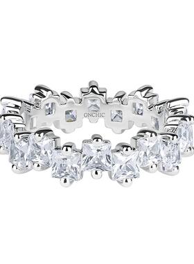 Onchic闪耀方糖戒指精致戒指小众