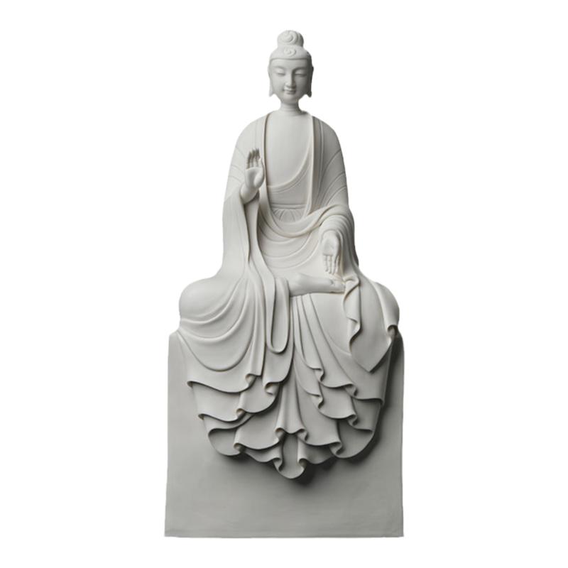 素茗中国白禅意释迦牟尼艺术摆件
