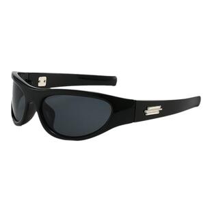 2024复古黑色发箍gm墨镜女潮方圆脸显瘦珂换配饰Jennie同款太阳镜